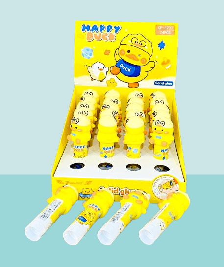 Cute Duck Glue Stick (1Pc) | Cartoon Animal Stationery Gift for Kids & Students