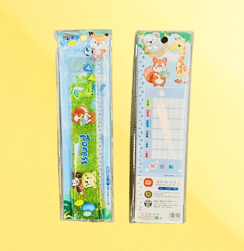 Cute Cartoon Glitter Ruler – Fun Liquid Sparkle Measuring Scale for Kids - Image 5