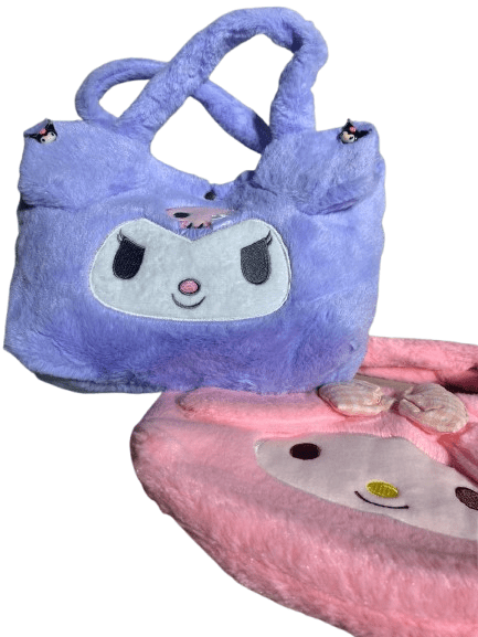 Cute Pink My Melody Plush Handbag – Soft Kawaii Tote with Bow | Girls & Sanrio Lovers Gift - Image 3
