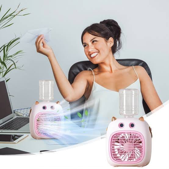 Little Monster Cold Spray Fan – Mini Desktop Cooling Fan with Mist - Image 3