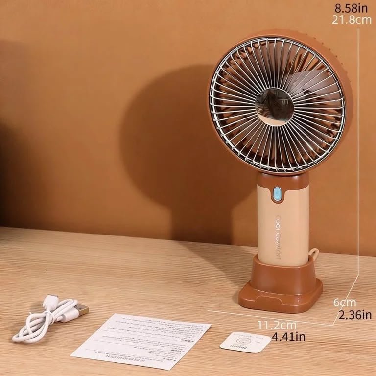 Portable Handheld & Desktop USB Fan – Rechargeable Mini Cooling Fan - Image 4