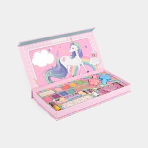 Unicorn Kids Makeup Kit | Washable Pretend Makeup Set for Girls | Portable Beauty Play Set & Gift Toy