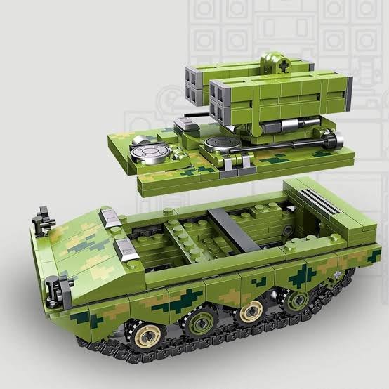 Jie Star Military Battle Tank Building Blocks – 358PCS Realistic Army Tank Assembly Set - Image 2