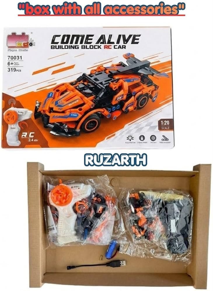 RC Racing Car Building Blocks – 319PCS Remote Control Brick Assembly Set R/C Car - Image 3