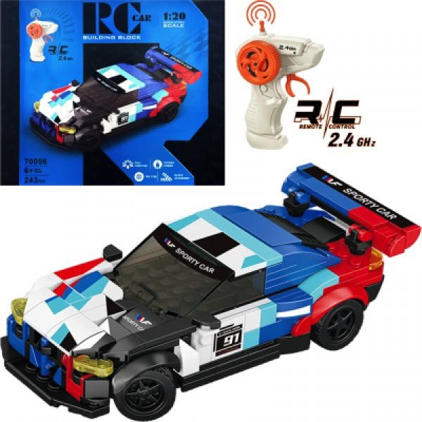 RC Speed Racer Car Building Blocks – 243PCS Remote Control Brick Assembly Set 2IN1