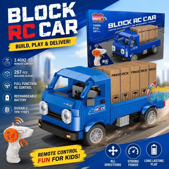 2-in-1 RC Racing Car Building Blocks – 267PCS Remote Control Brick Assembly Set - Image 2