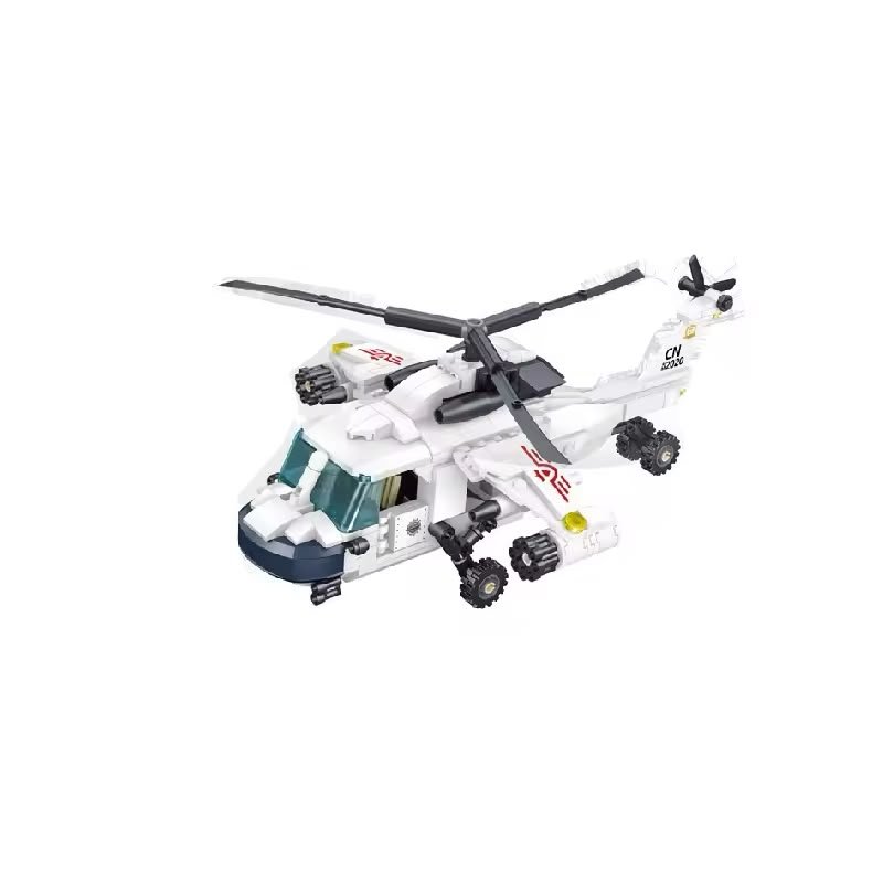 Military Rescue Chopper Building Blocks – 360PCS Realistic Army Helicopter Assembly Set - Image 2