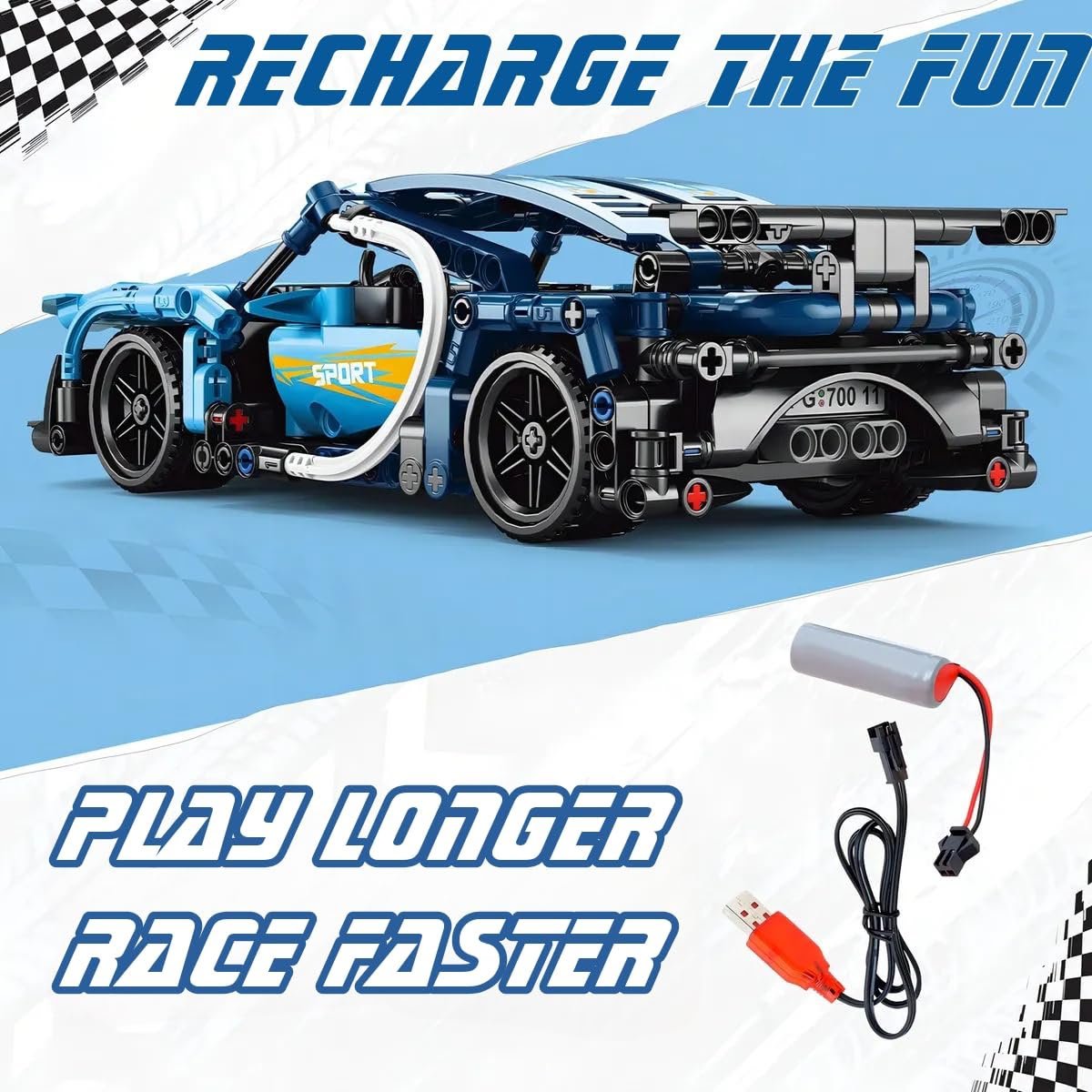 R/C Racing Car Building Blocks Set – 395 Pieces - Image 2