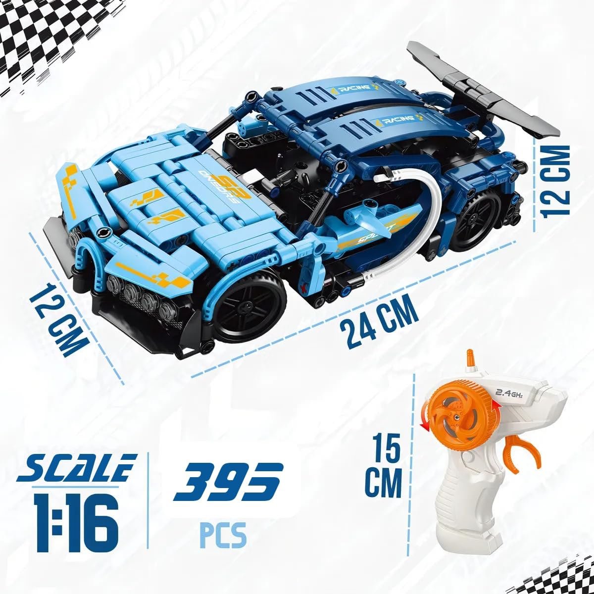 R/C Racing Car Building Blocks Set – 395 Pieces