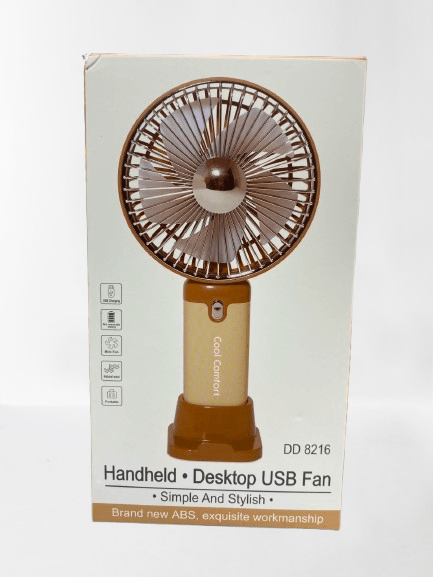 Portable Handheld & Desktop USB Fan – Rechargeable Mini Cooling Fan - Image 3